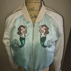 Forever 21 mermaid bomber jacket